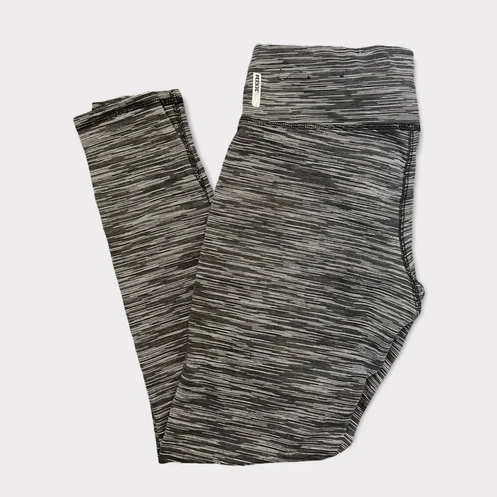 Reebok Grey & White Striped Leggings Size M - Picture 1 of 7
